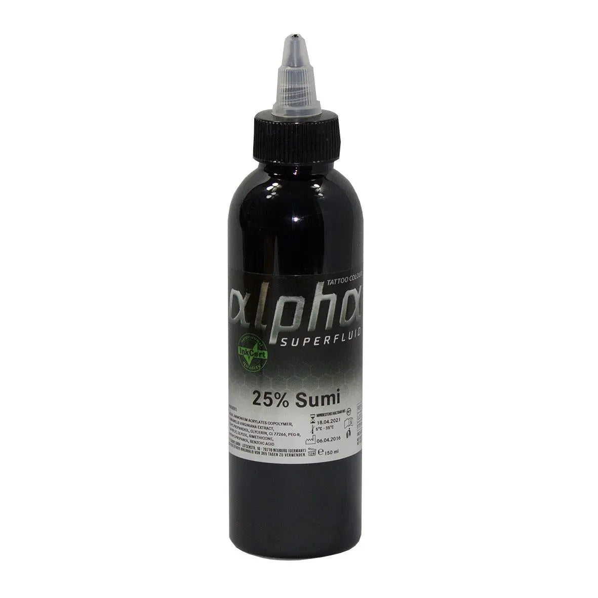ALPHA superfluid 25% Sumi Tattoo Farben