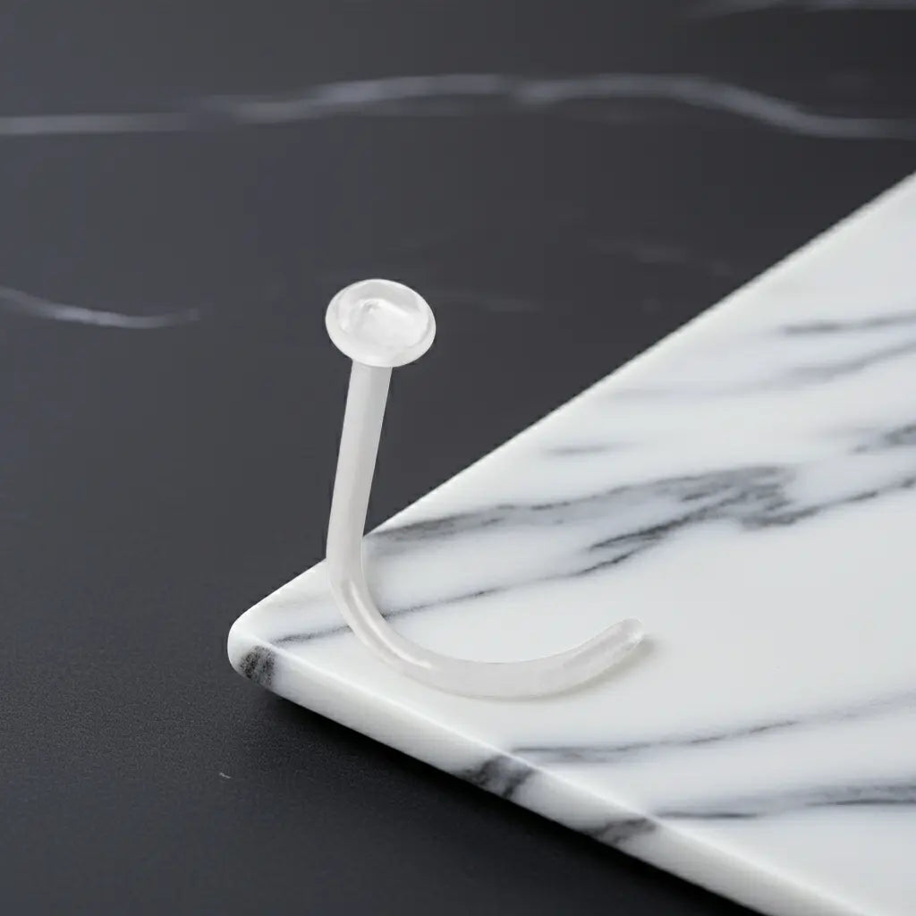 BIOPLAST CLEAR NOSE STUD RETAINER 0,8mm