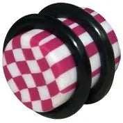 CHEQUERED FIMO PLUGS Shop Tattoobedarf