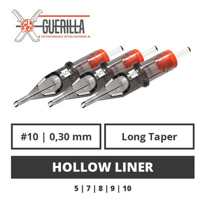 Guerilla Tattoo Nadelmodule - 10 Hollow Liner 0,30 mm LT Tattoobedarf Loeffler