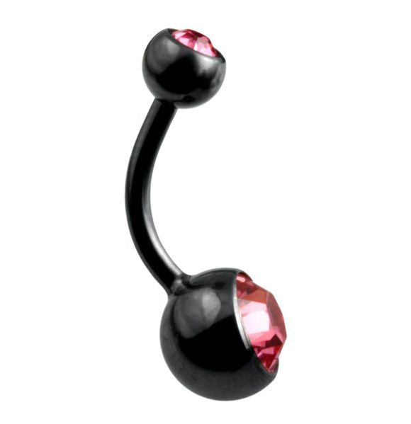 Bauchnabelstecker Black Zirkonia