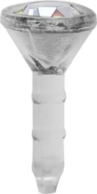 Bioplast Piercingschmuck weiser Stein