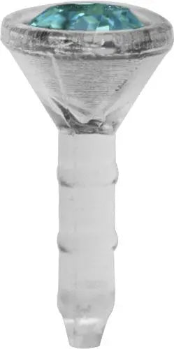 Bioplast Stecker mit Aquamarin Stein