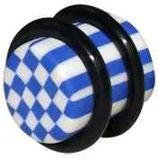 CHEQUERED FIMO PLUGS Shop Tattoobedarf