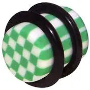 CHEQUERED FIMO PLUGS Shop Tattoobedarf