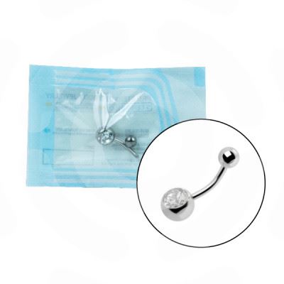 Steriler Bauchnabelsteckermit Crystal Stein